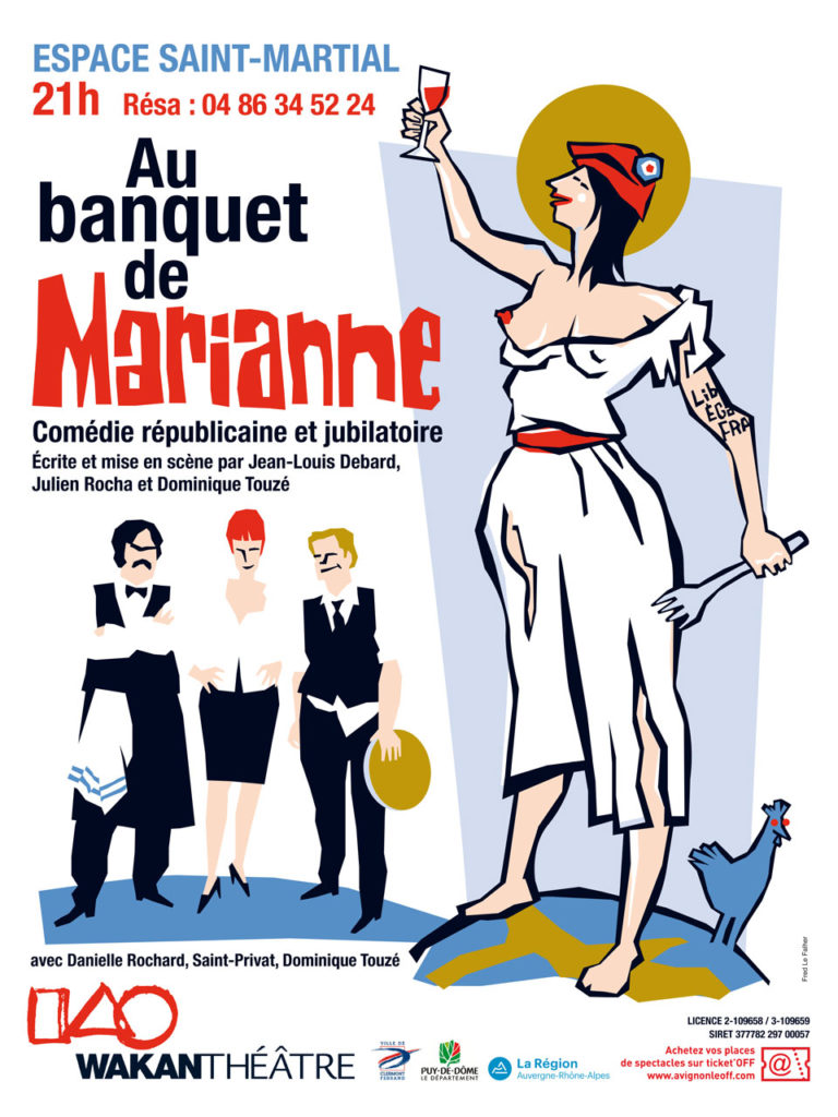 Au banquet de Marianne - Affiche du spectacle - Espace Saint Martial - Avignon 2018