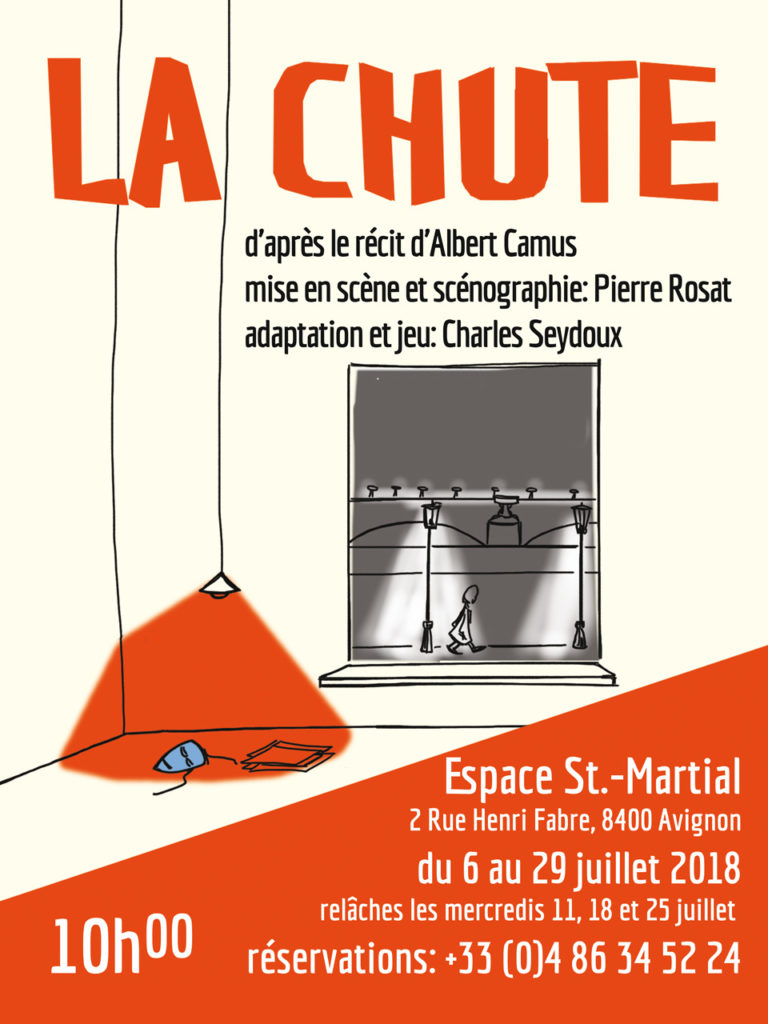 La chute - Affiche du spectacle - Espace Saint Martial - Avignon 2018