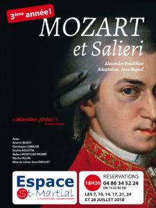 Mozart et Salieri - Affiche du spectacle - Espace Saint Martial - Avignon 2018